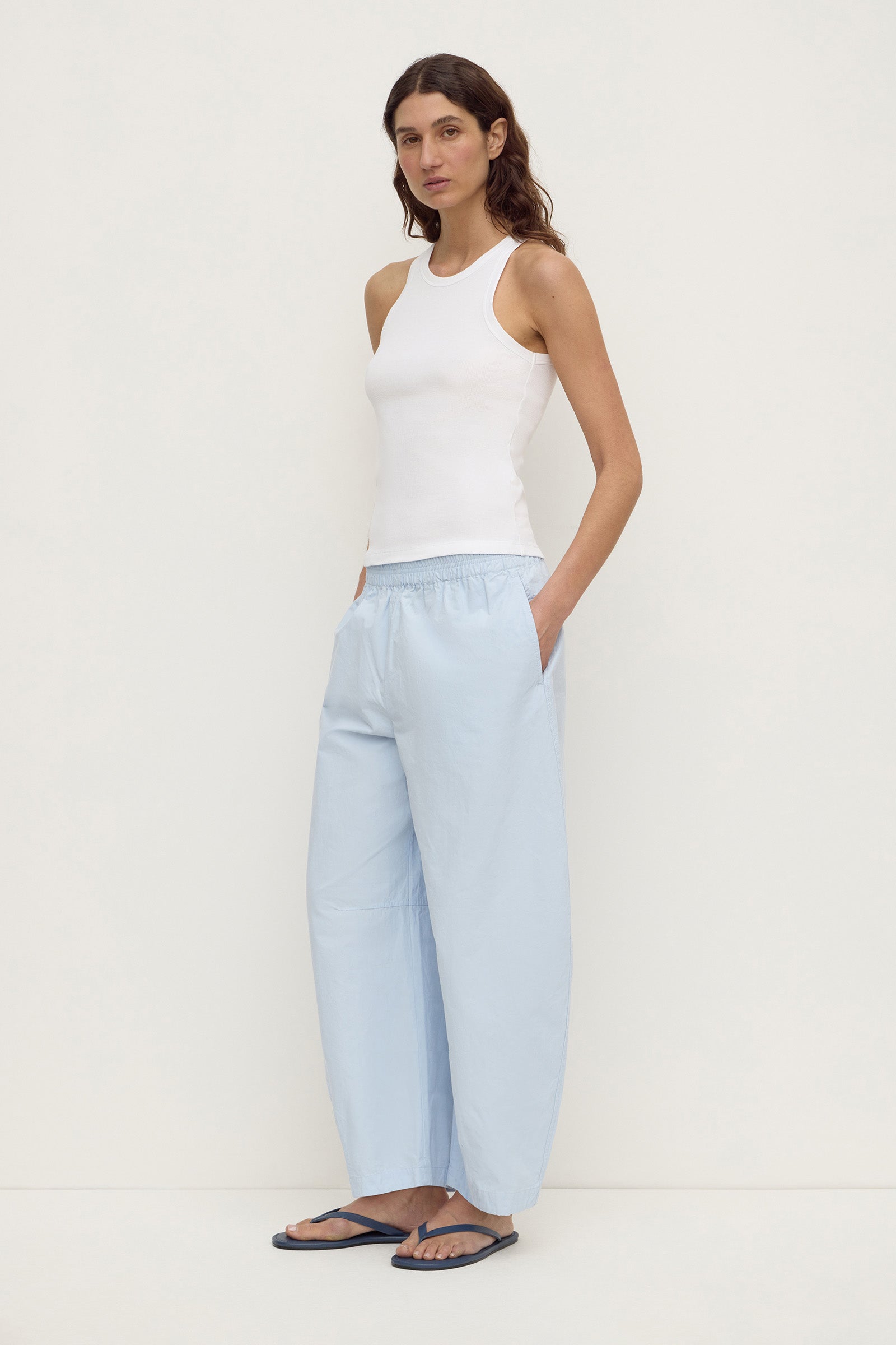 Cotton Voluminous Barrel Leg Pant