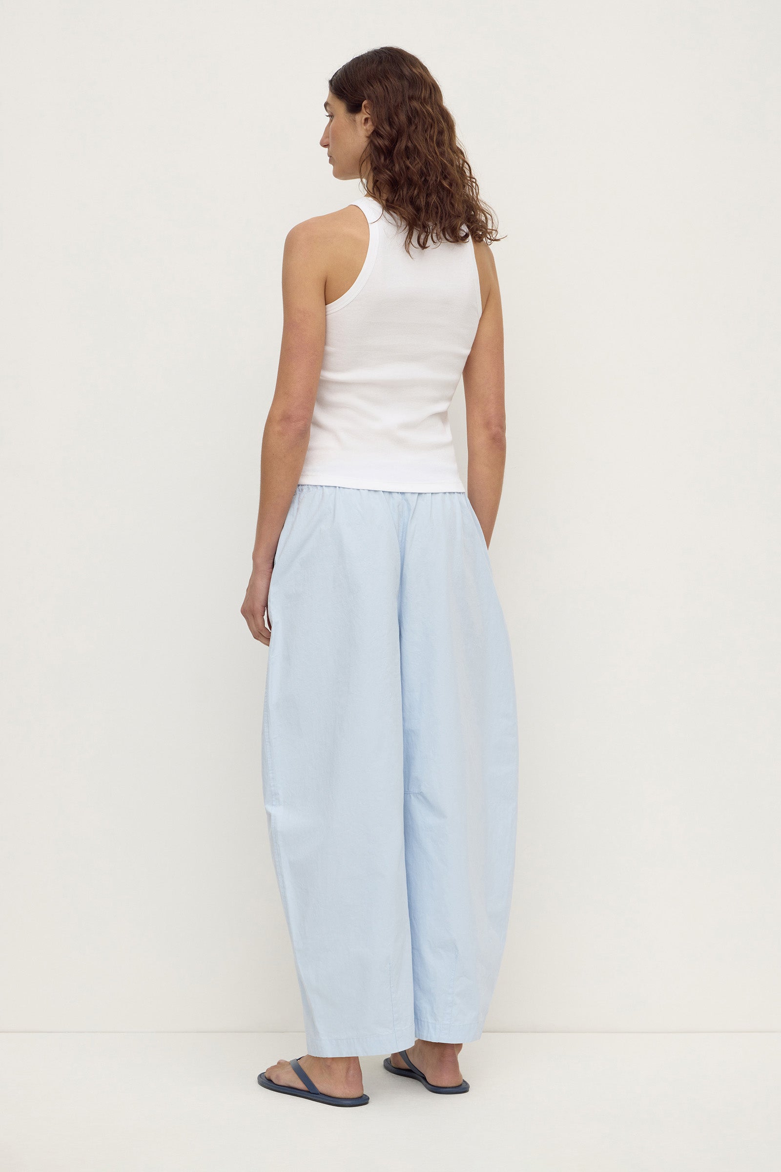 Cotton Voluminous Barrel Leg Pant