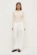 Cotton Voluminous Barrel Leg Pant