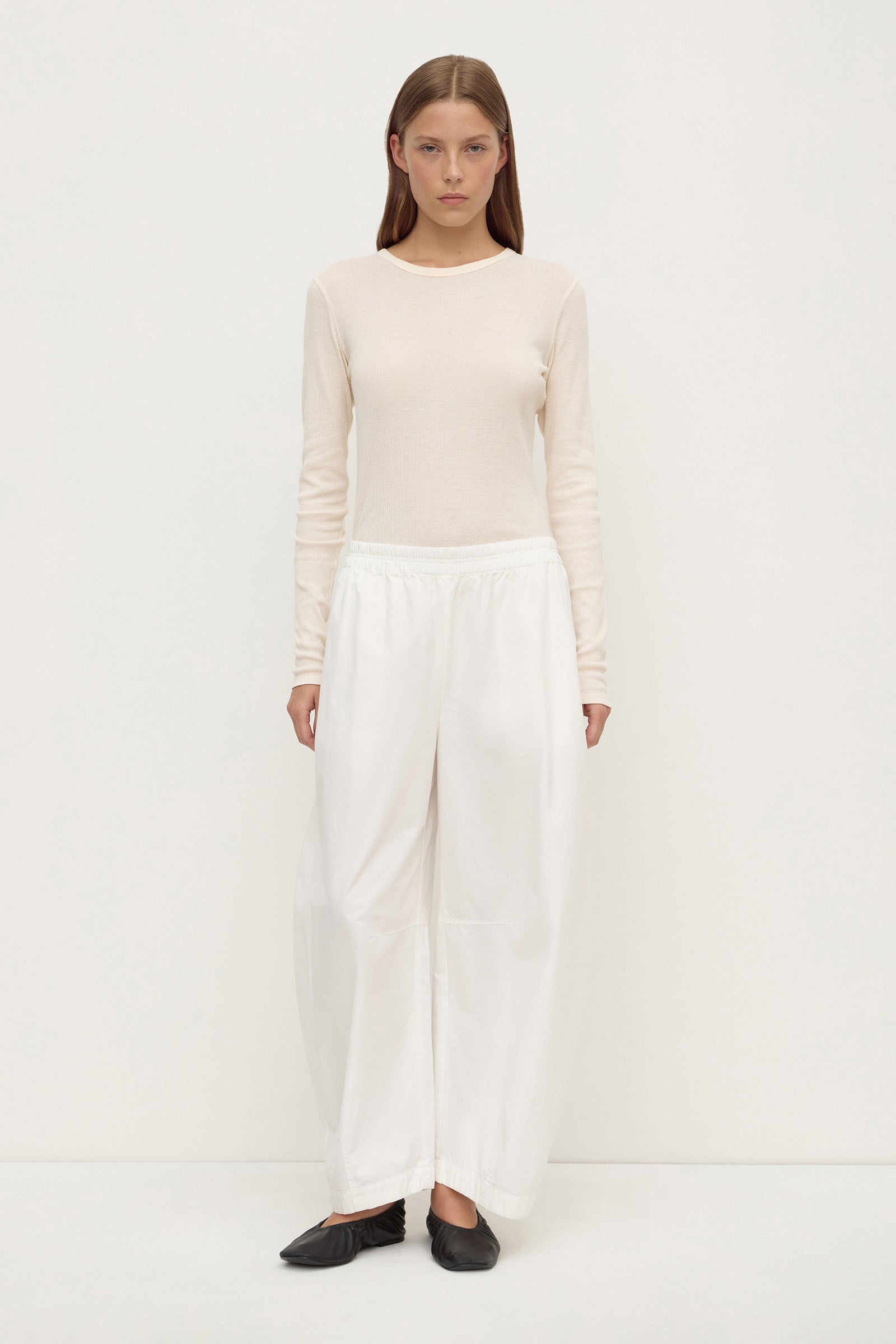 Cotton Voluminous Barrel Leg Pant