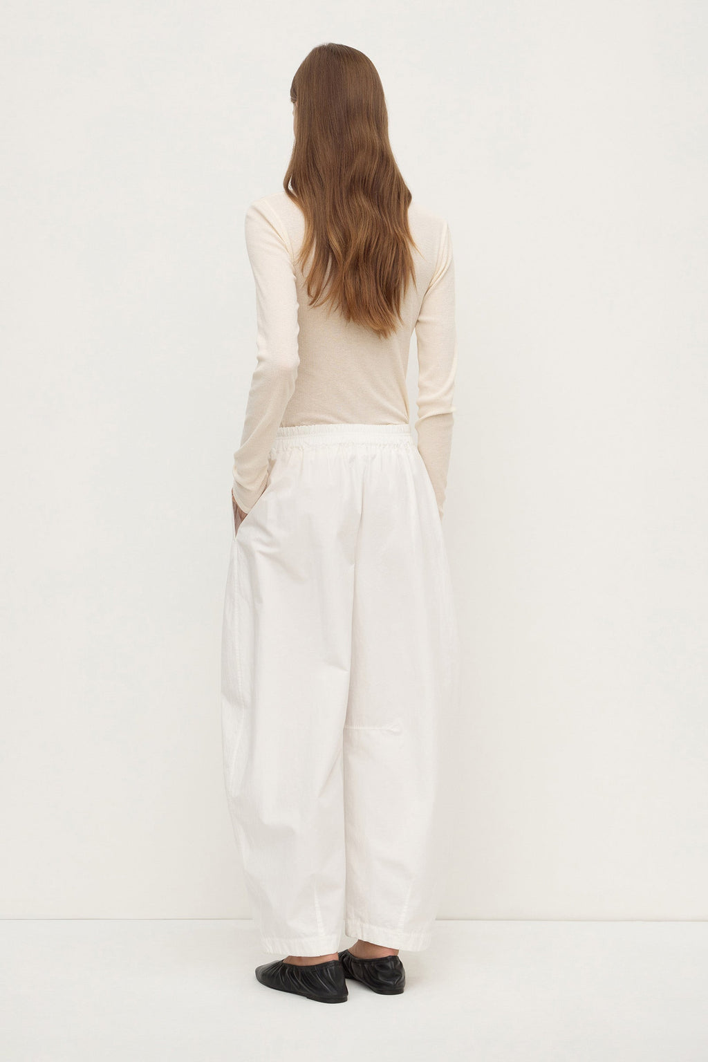Cotton Voluminous Barrel Leg Pant