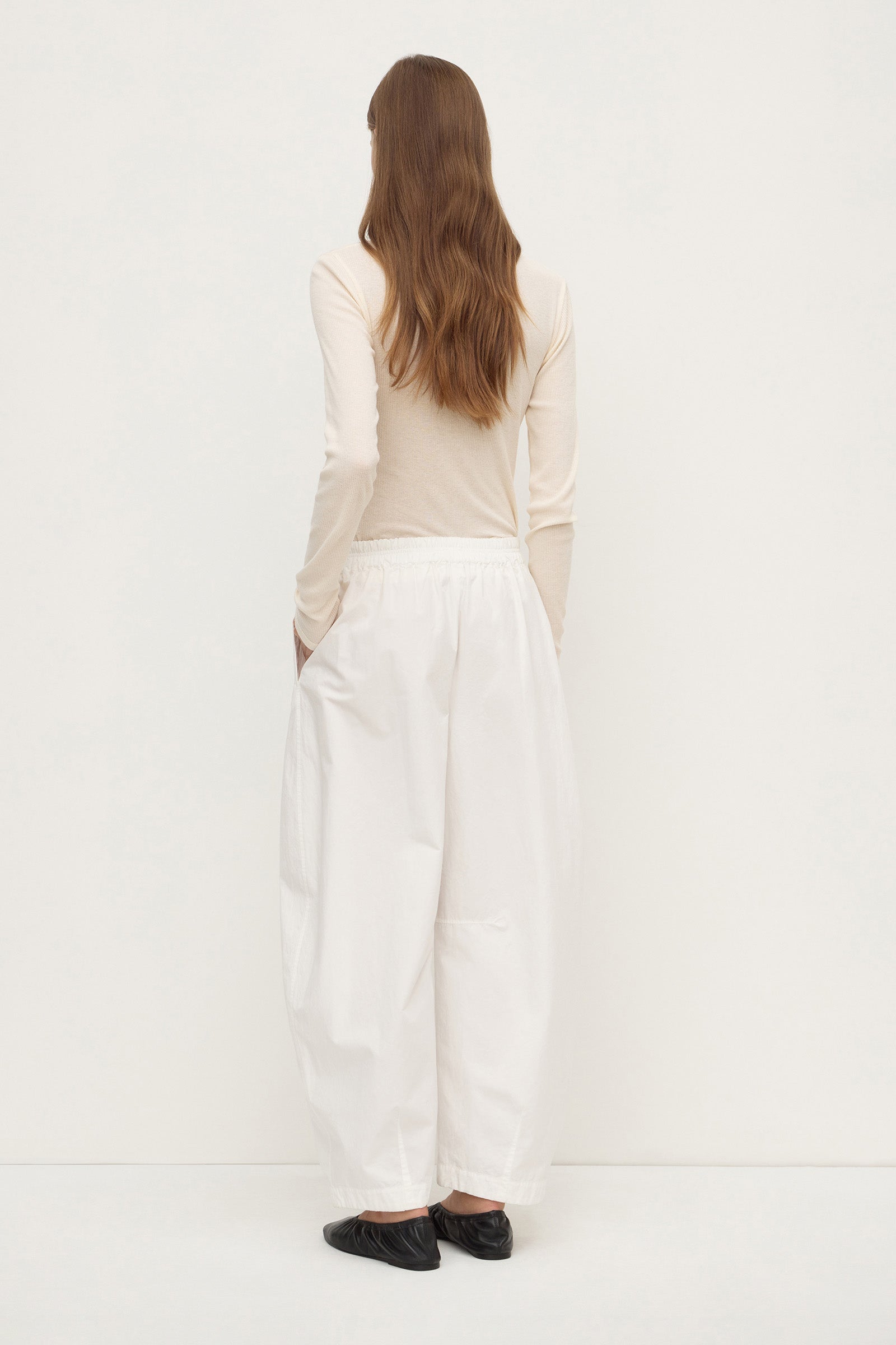 Cotton Voluminous Barrel Leg Pant
