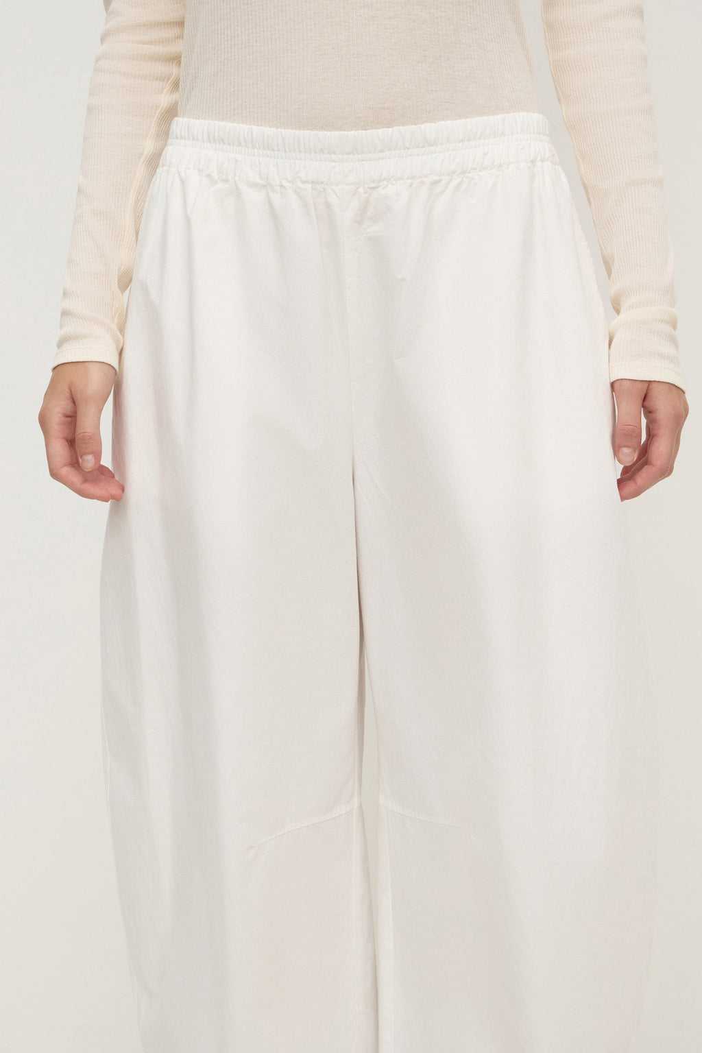 Cotton Voluminous Barrel Leg Pant