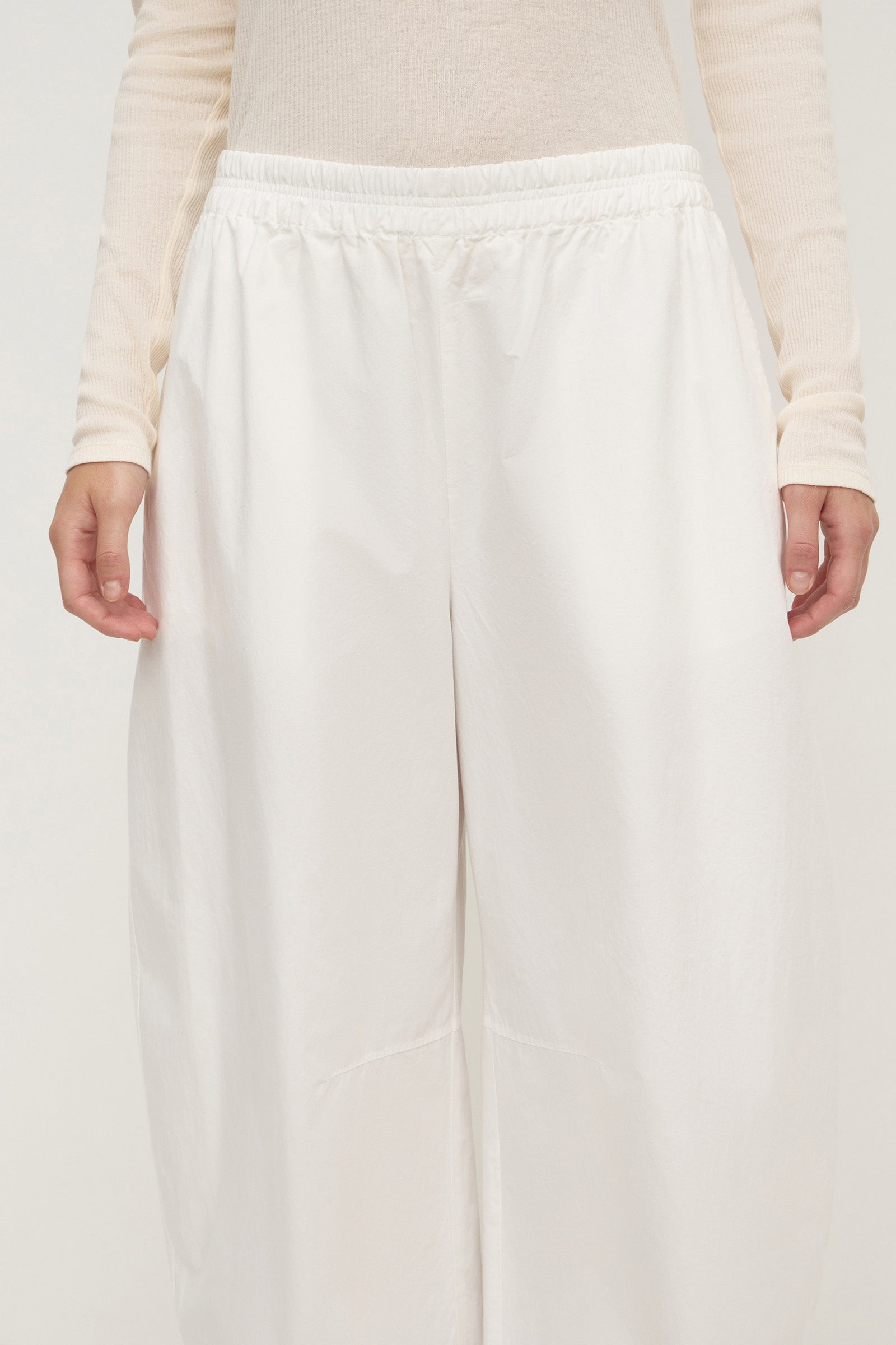Cotton Voluminous Barrel Leg Pant