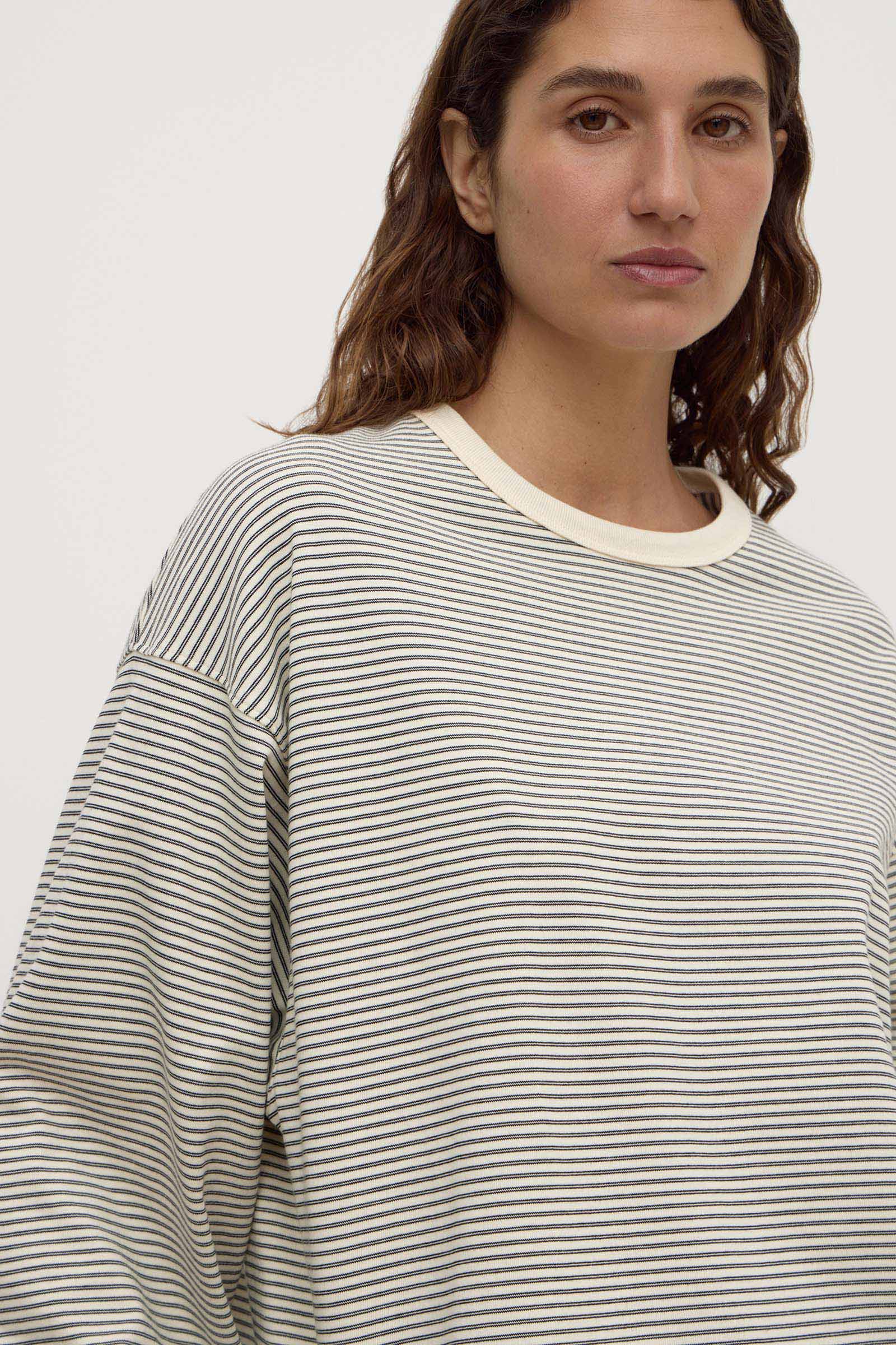 Stripe Wide Sleeve Tee