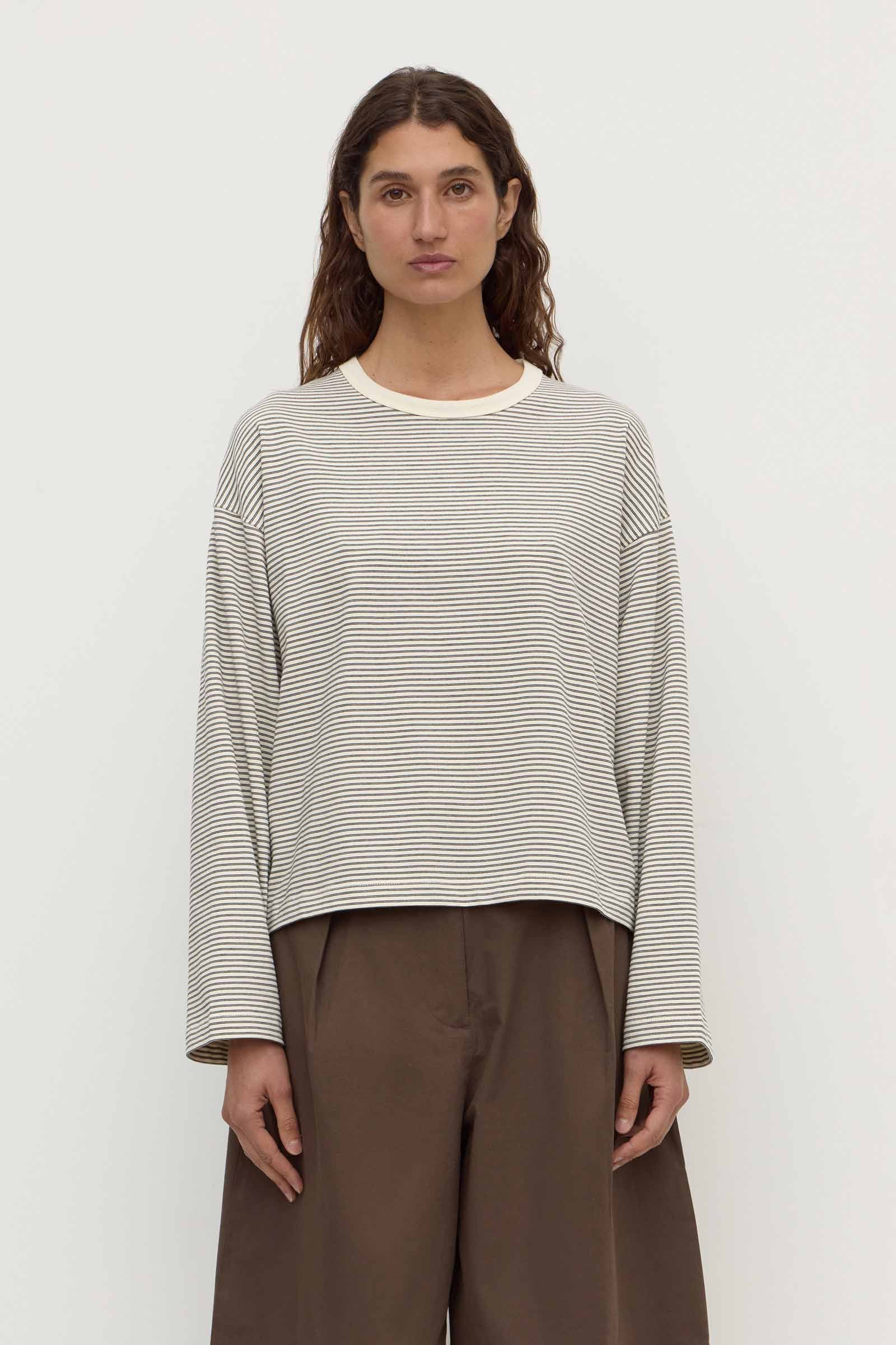 Stripe Wide Sleeve Tee
