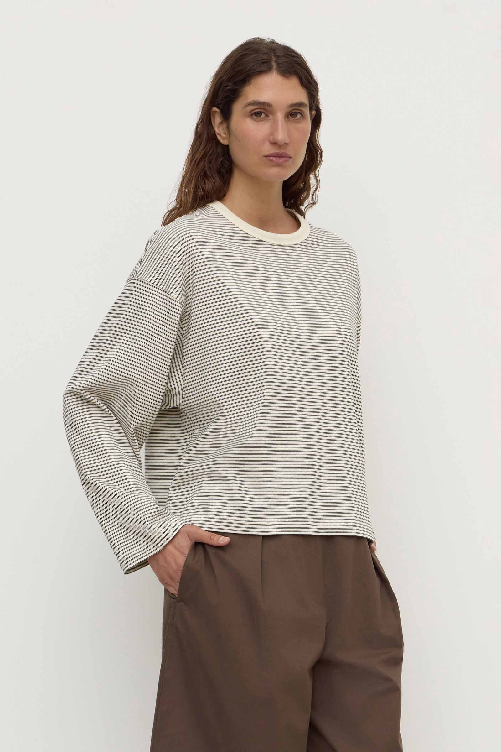 Stripe Wide Sleeve Tee