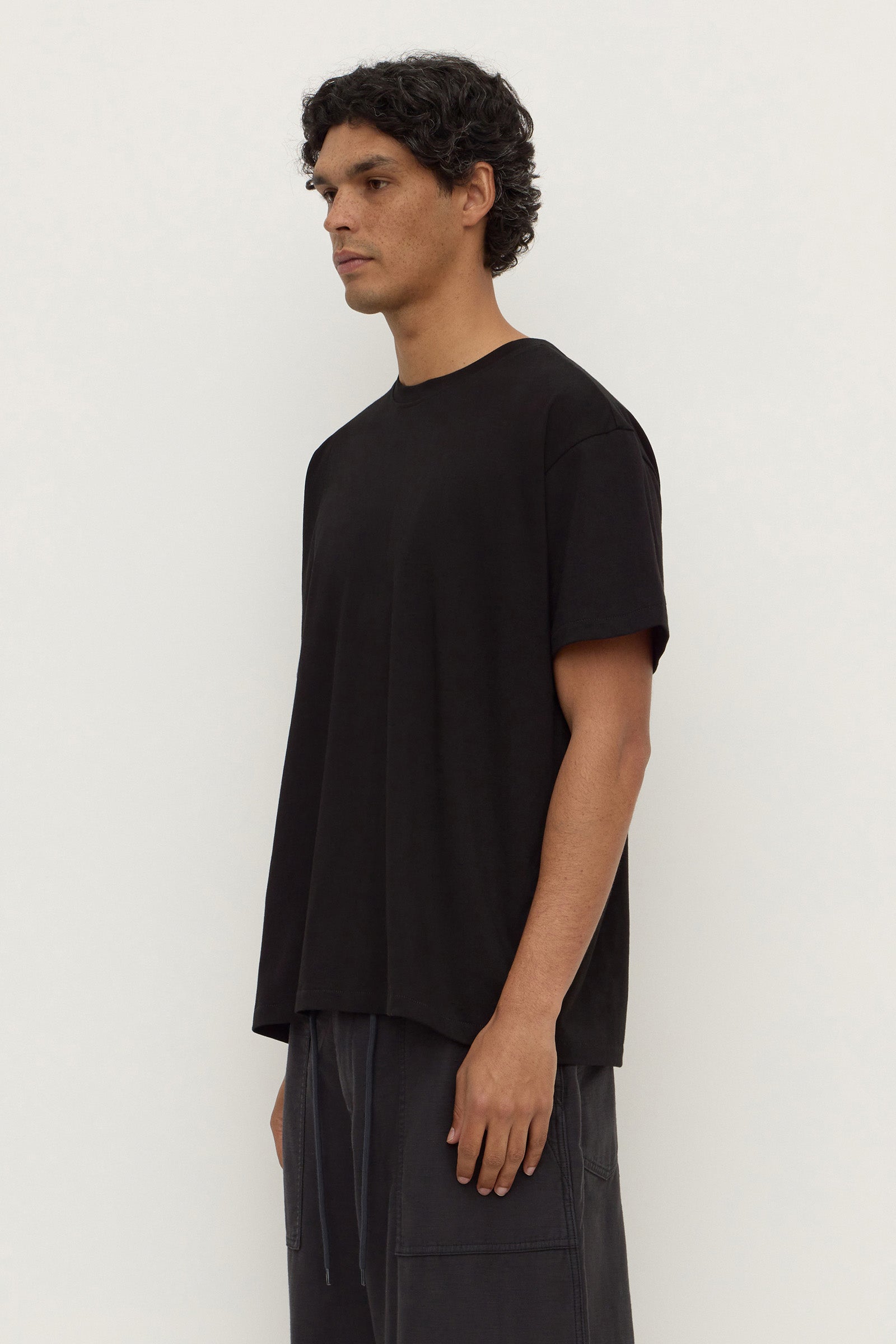 Cropped Cotton Tee