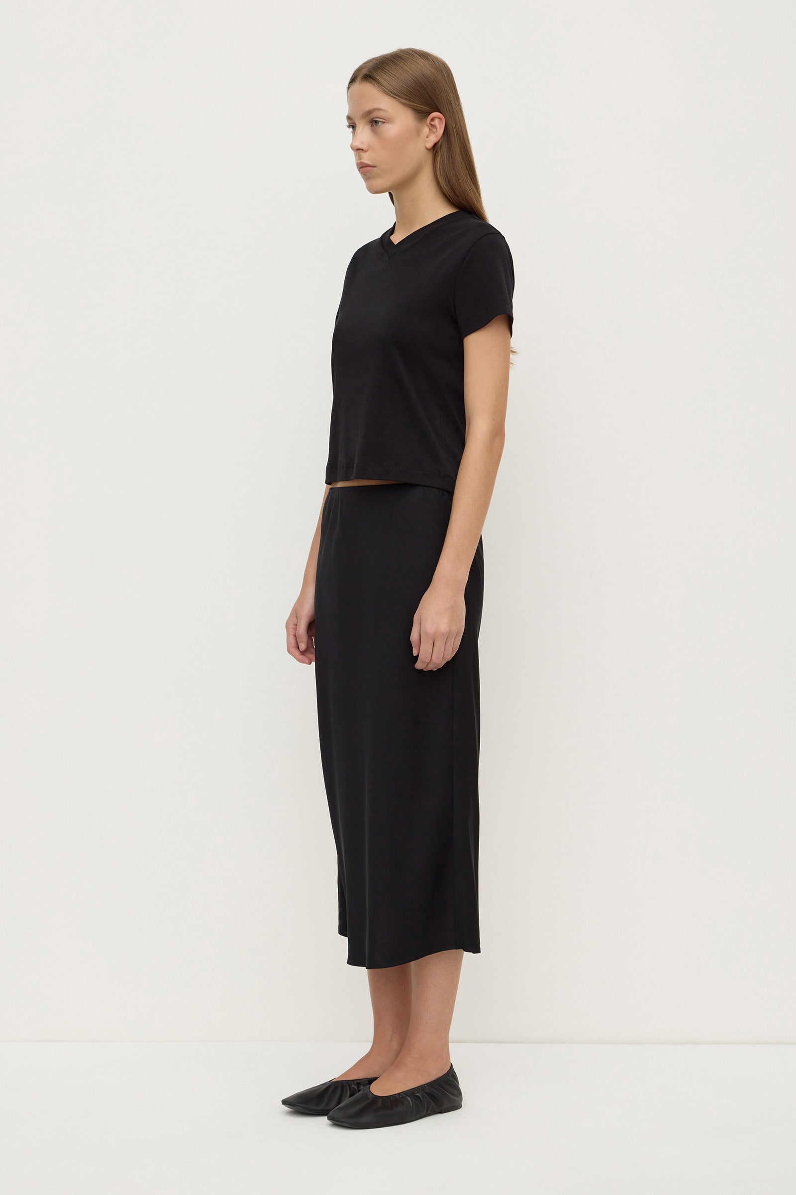 V Neck Cotton Tee