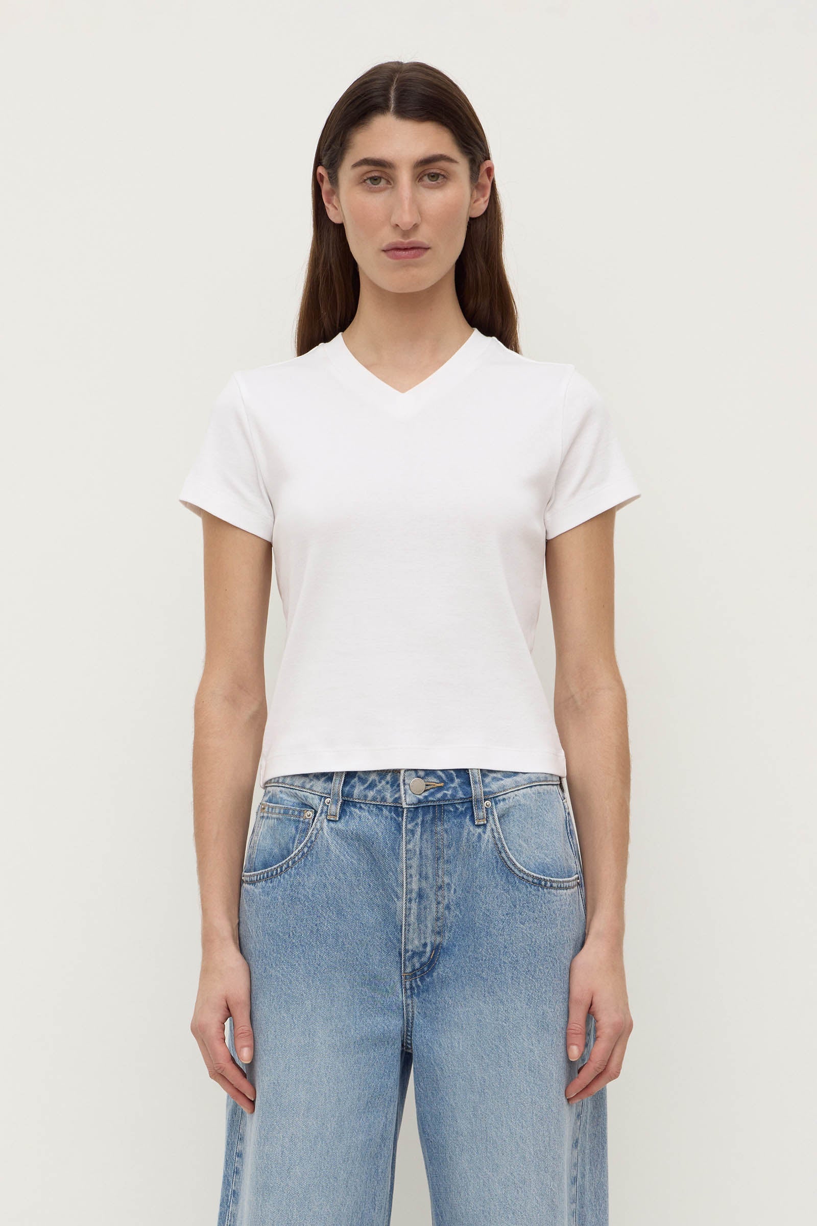 V Neck Cotton Tee
