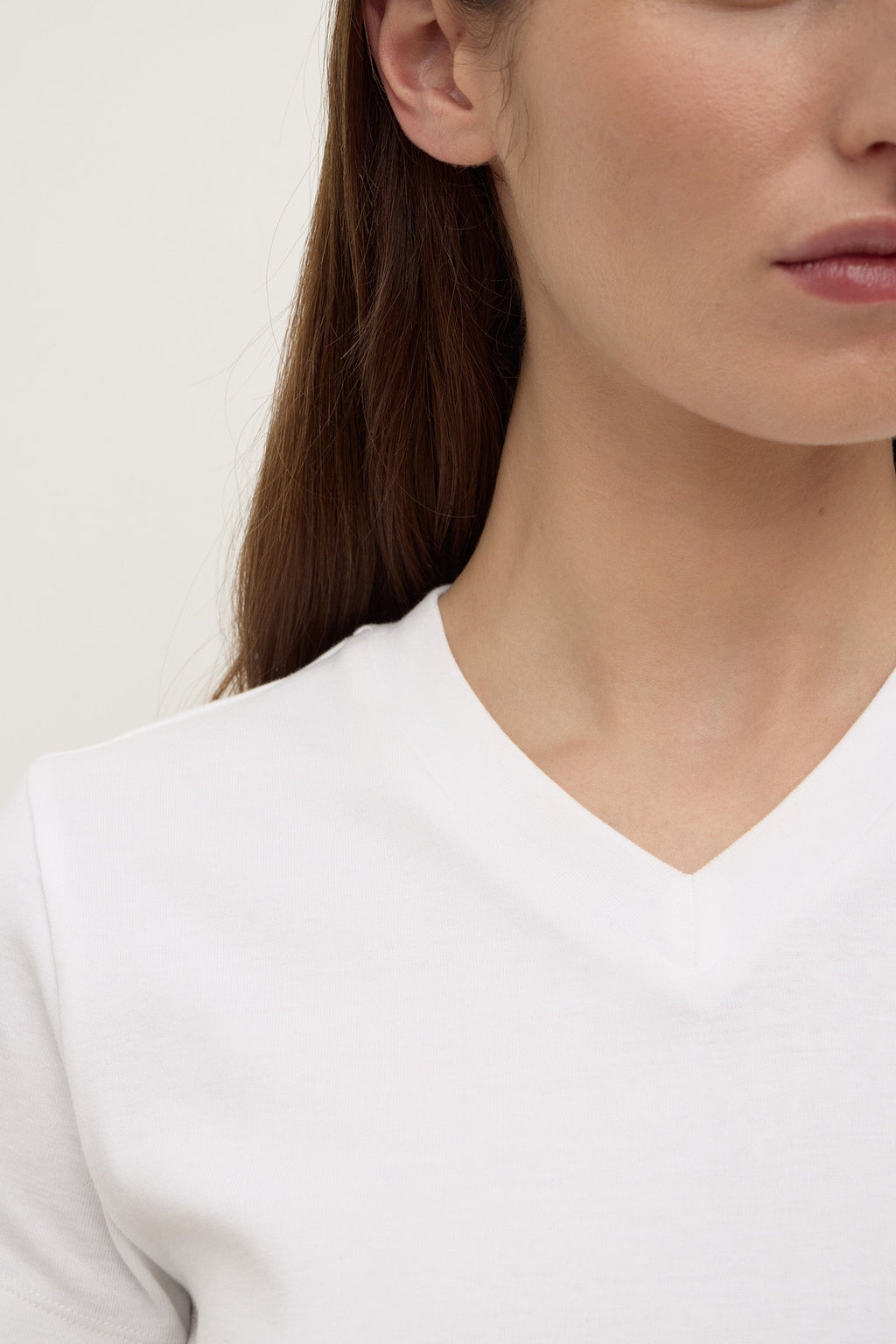 V Neck Cotton Tee