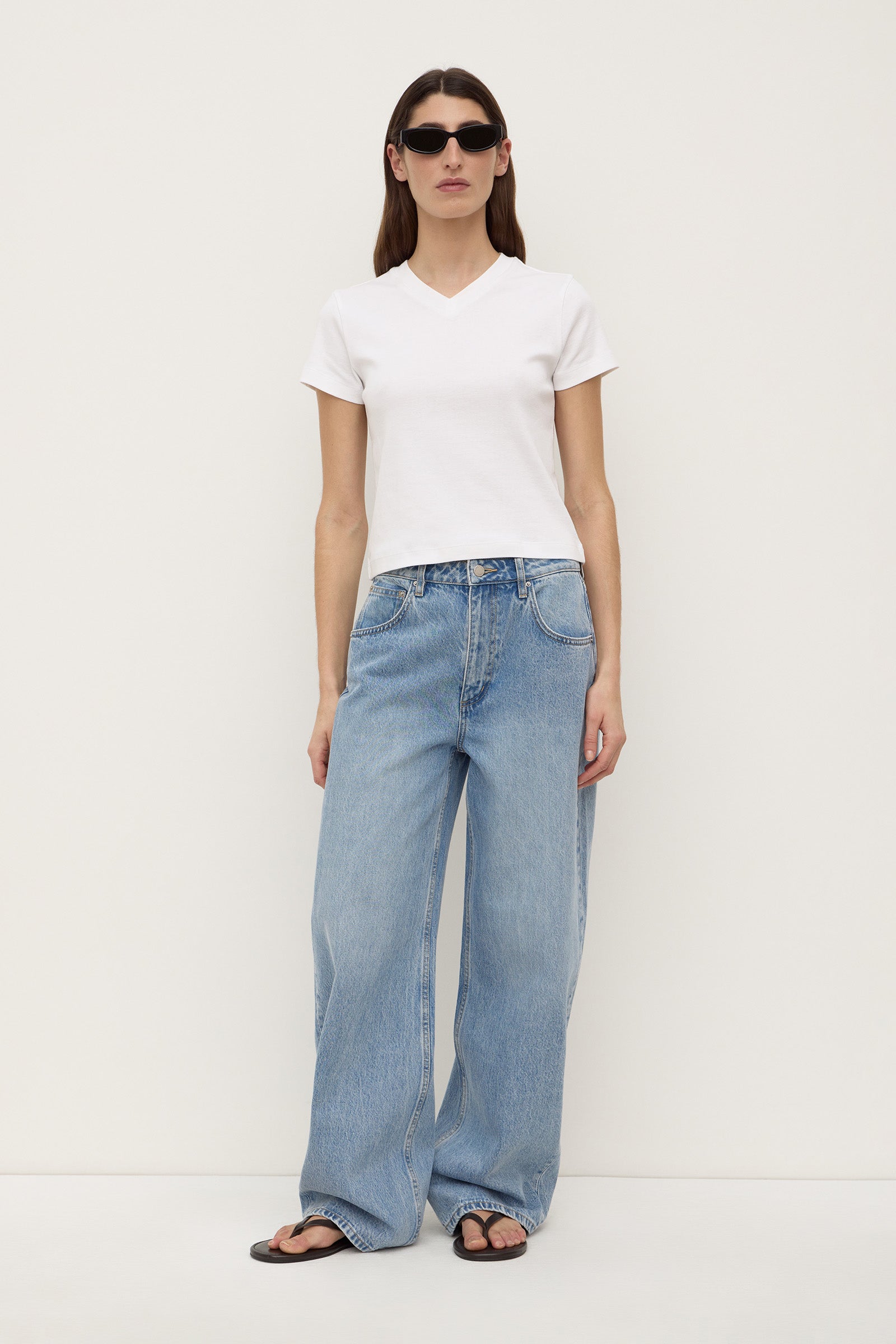 V Neck Cotton Tee