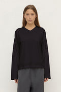 Oversized V Neck Long Sleeve Tee