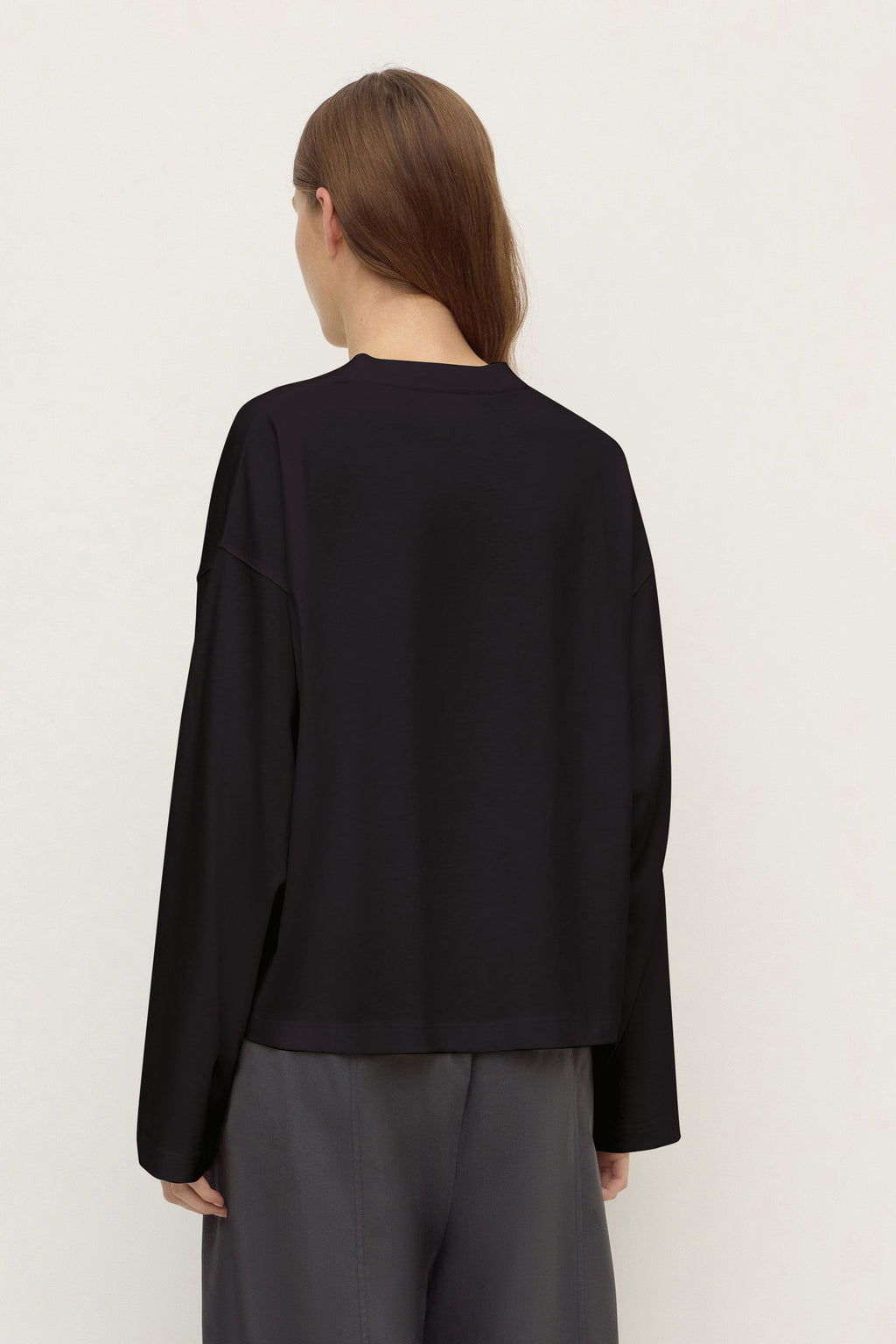 Oversized V Neck Long Sleeve Tee
