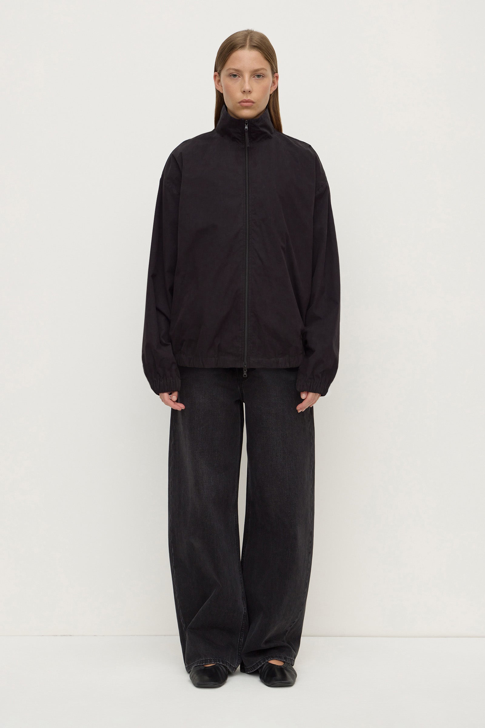Cotton Stand Collar Jacket