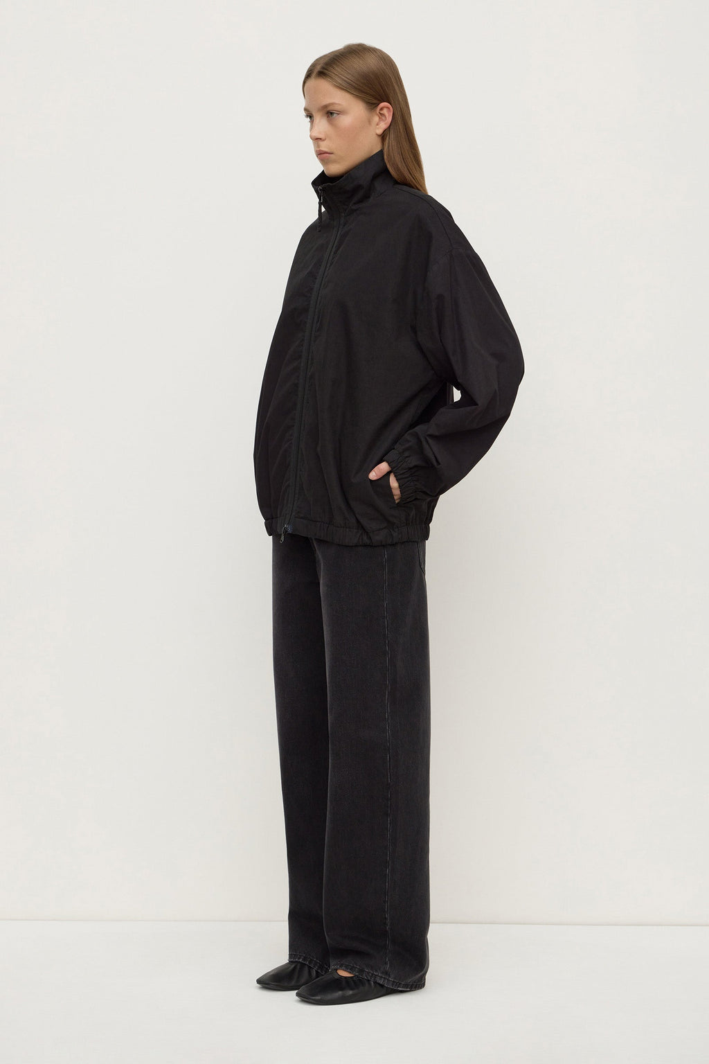 Cotton Stand Collar Jacket