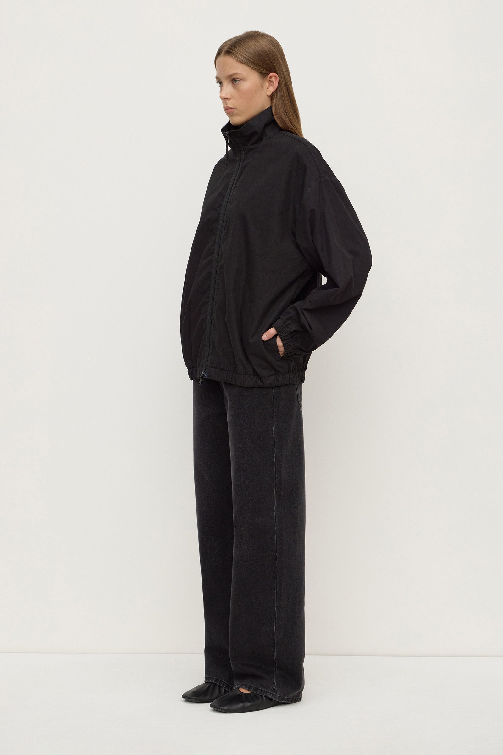 Cotton Stand Collar Jacket